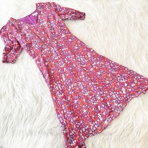 Jigsaw Floral Purple Dress
